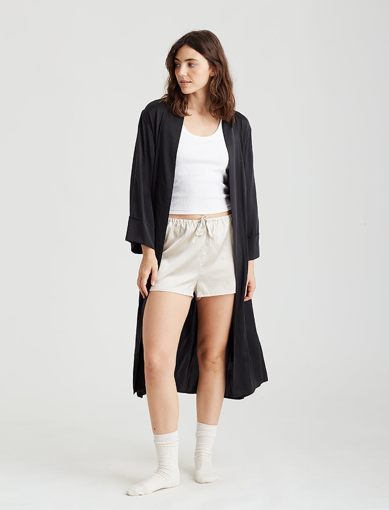 Audrey Silk Long Robe