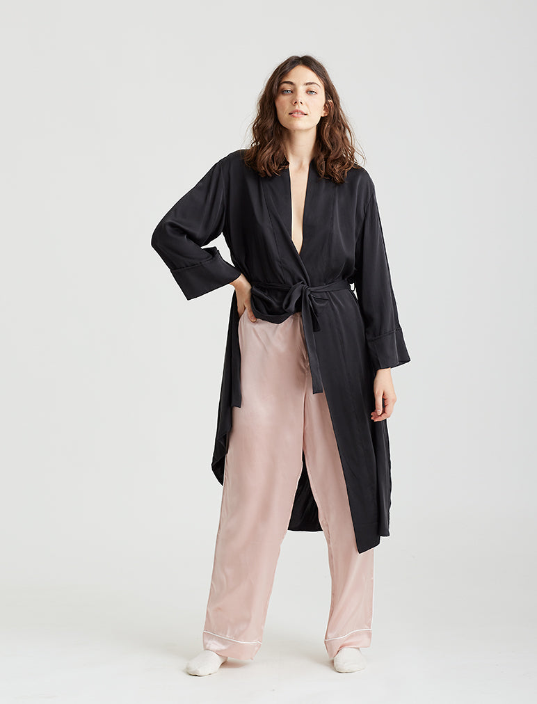 Audrey Silk Long Robe