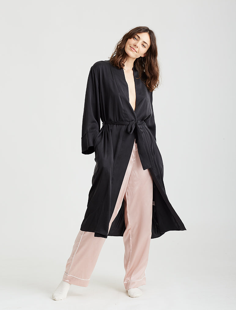 Audrey Silk Long Robe