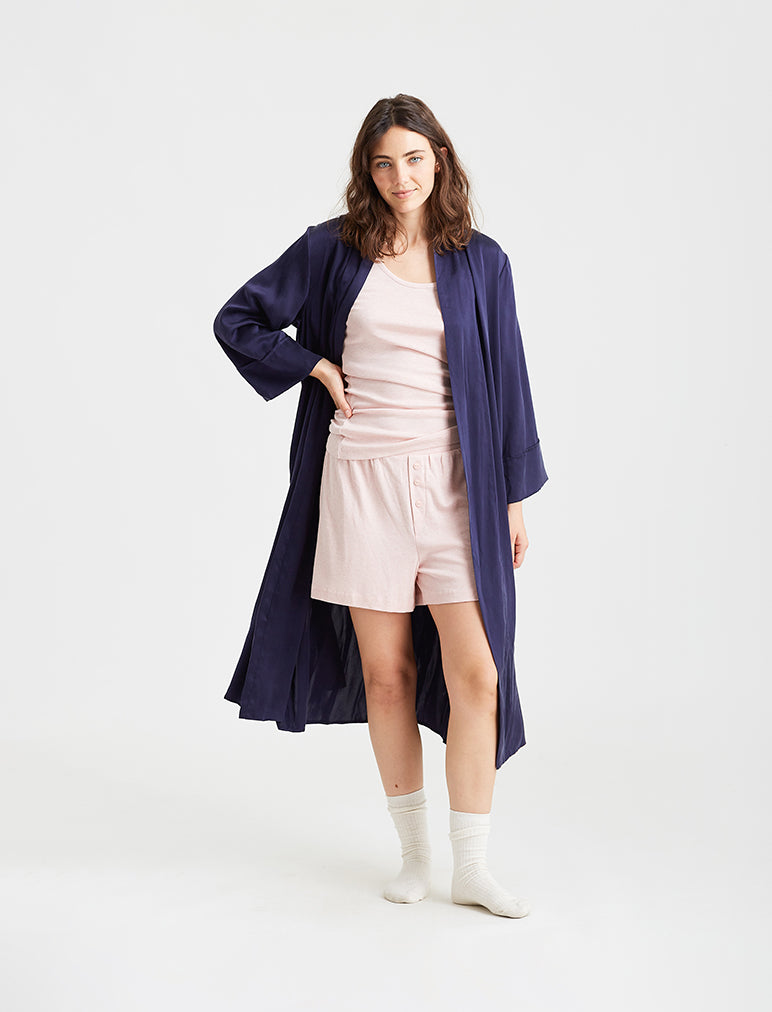 Audrey Silk Long Robe