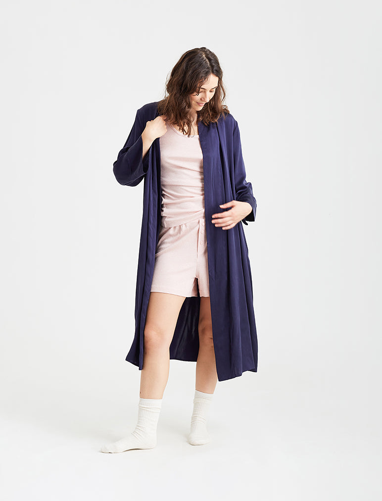 Audrey Silk Long Robe