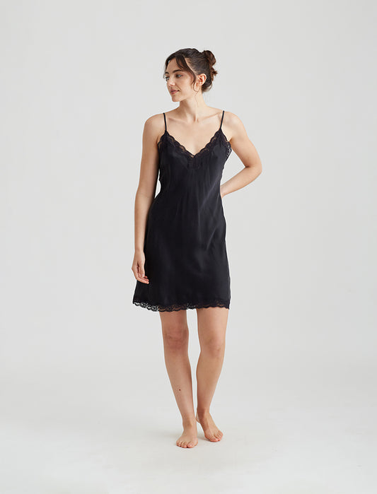 Camille Silk Lace Slip Nightie