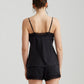 Camille Silk Lace Cami and Boxer Set