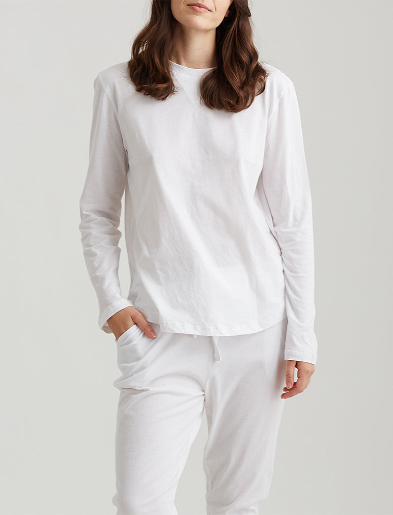 Jada Organic Cotton Knit Long Sleeve Tee