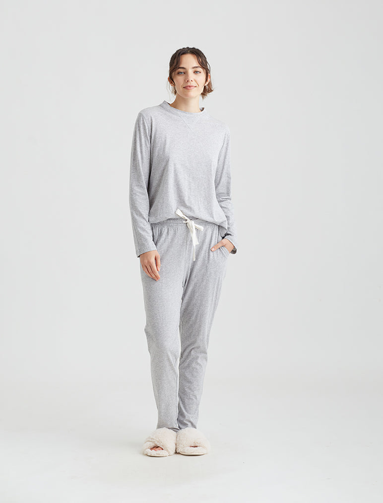 Jada Organic Cotton Knit Long Sleeve Tee