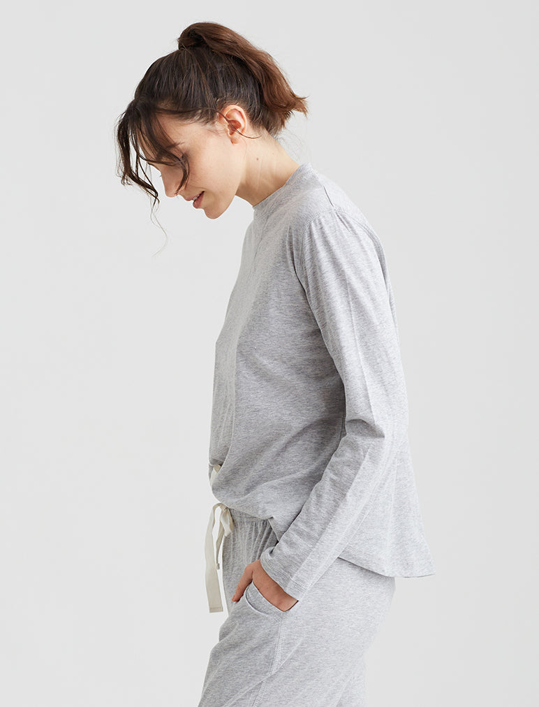 Jada Organic Cotton Knit Long Sleeve Tee