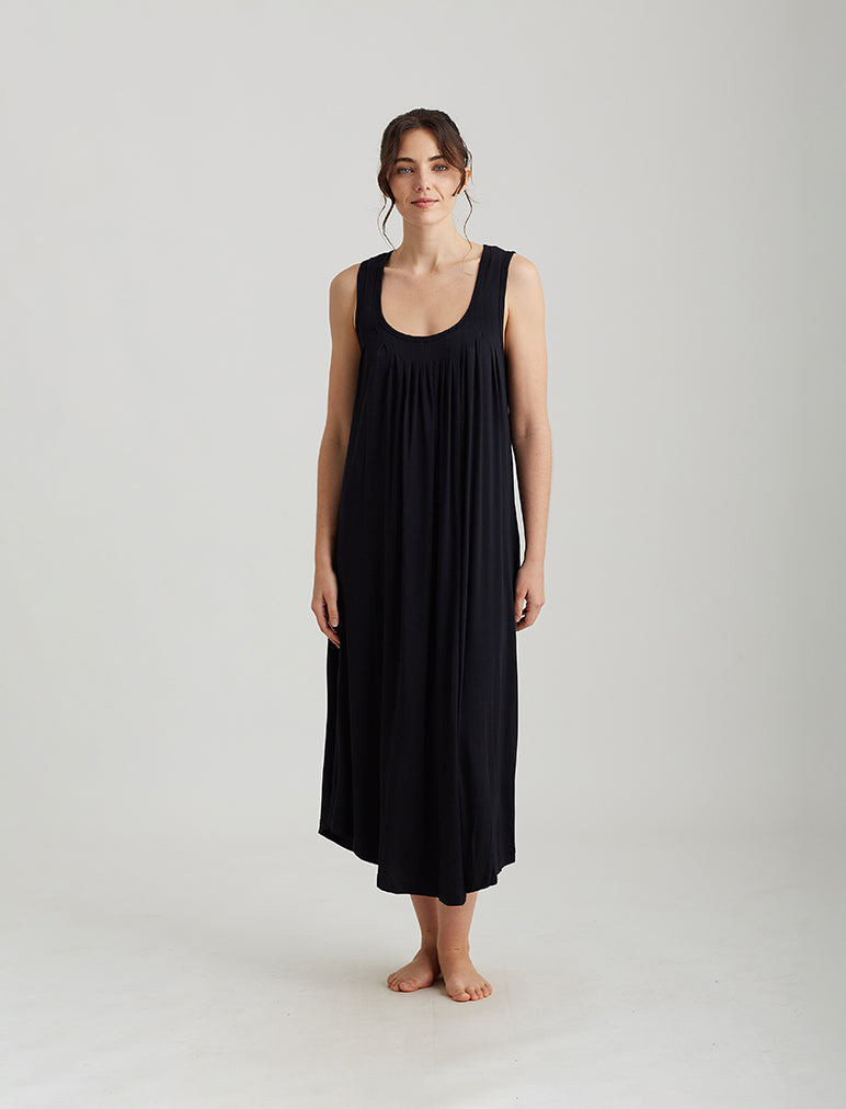 Kate Modal Soft Pleat Front Maxi Nightie