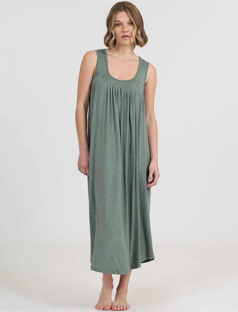 Kate Modal Soft Pleat Front Maxi Nightie