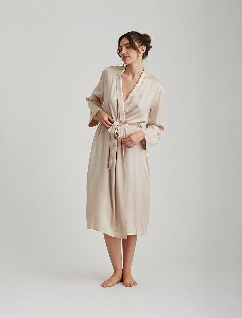 Audrey Silk Long Robe