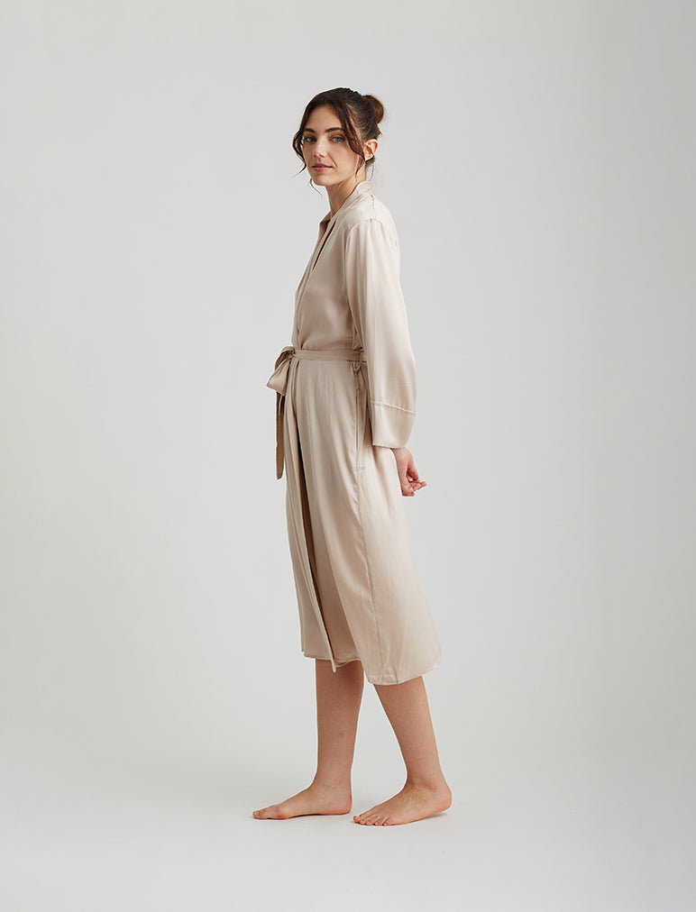 Audrey Silk Long Robe