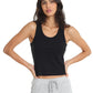 Milla Rib Shelf Bra Semi Crop Tank
