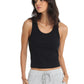 Milla Rib Shelf Bra Semi Crop Tank