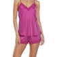 Camille Silk Lace Cami and Boxer Set