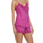 Camille Silk Lace Cami and Boxer Set