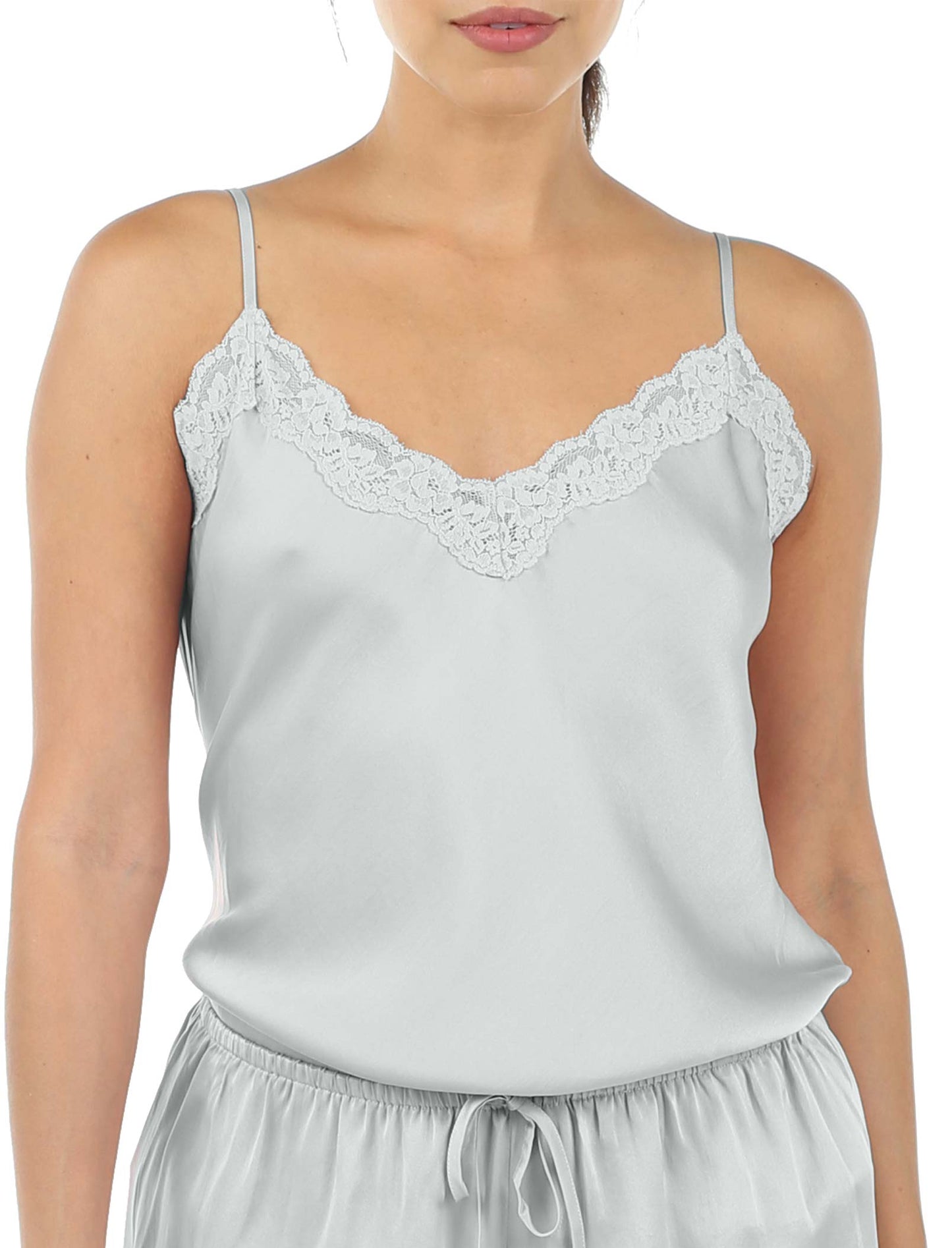 Camille Silk Lace Cami and Boxer Set