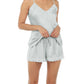 Camille Silk Lace Cami and Boxer Set