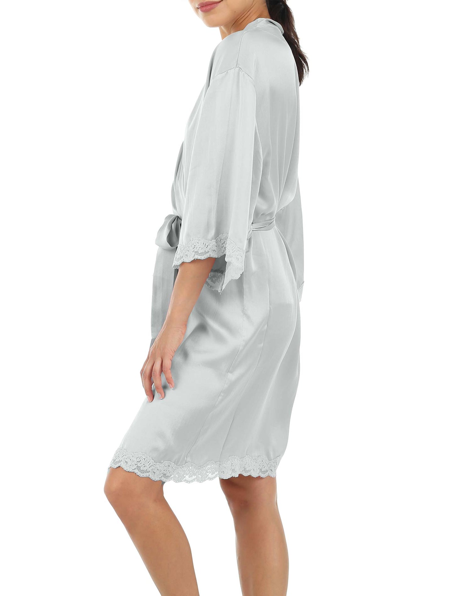 Camille Silk Lace Robe